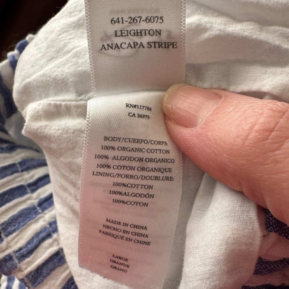 Rails Leighton Blue and White Striped Relaxed Women’s Shorts - Picture 6 of 6
